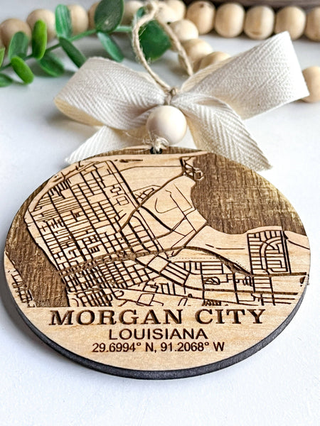 Geaux Magnolia - Map Custom Ornament Christmas Ornament