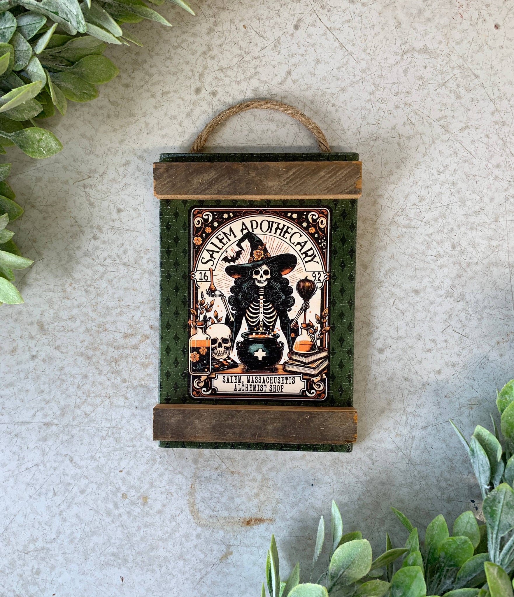 North Fork Mercantile - Salem Apothecary, Witch Sign, Cauldron Sign, Alchemist Sign