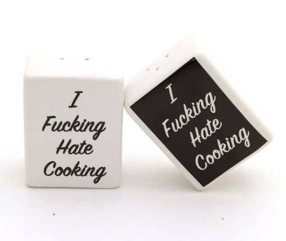 Lenny Mud - Mature Salt and Pepper Set - I F'n Hate Cooking