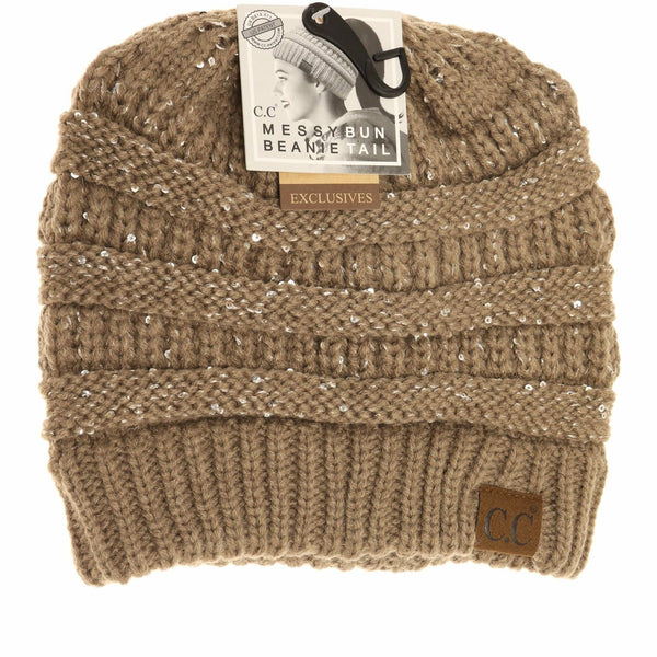 C.C Beanie - Sequin CC Beanie Tail Beanie MB730