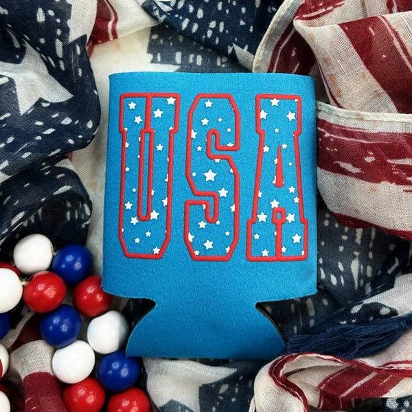 Trendy Transfers - USA Stars PUFF Pocket Screen Print Heat Transfer
