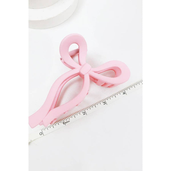 Love and Repeat - Matte Tone Bow Shape Hair Claw