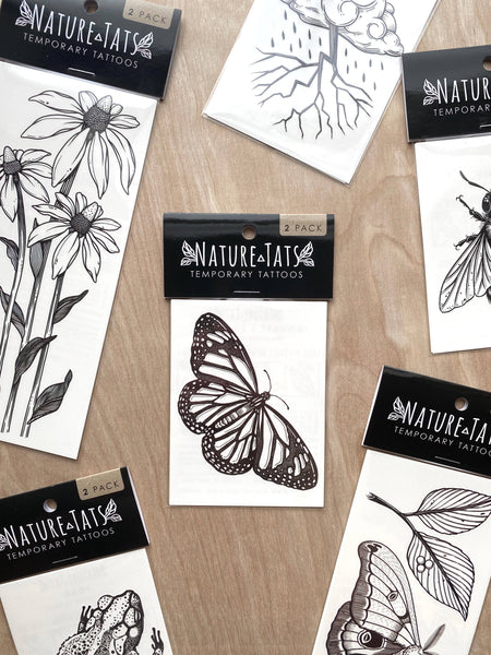 NatureTats - Monarch Butterfly Temporary Tattoo