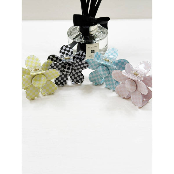Love and Repeat - Checkered Daisy Hair Claw Clip