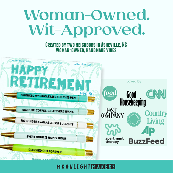 Moonlight Makers - Happy Retirement - Pen Set - Gift