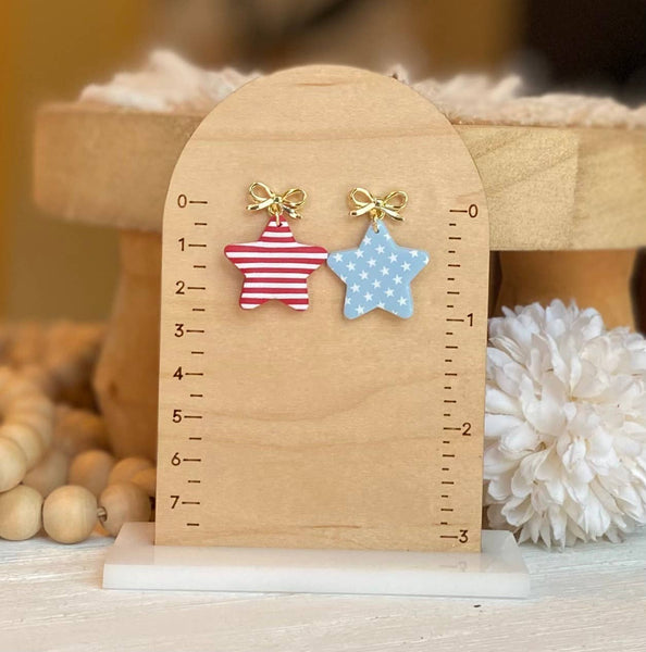 Clayhouse Colours - Fourth of July Handmade Earrings | Red White & Blue Earrings