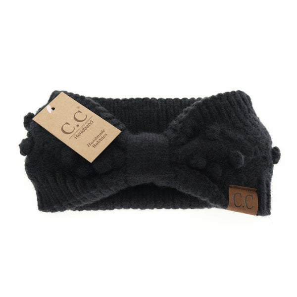 C.C Beanie - Bobble Knit C.C Head Wrap HW3836