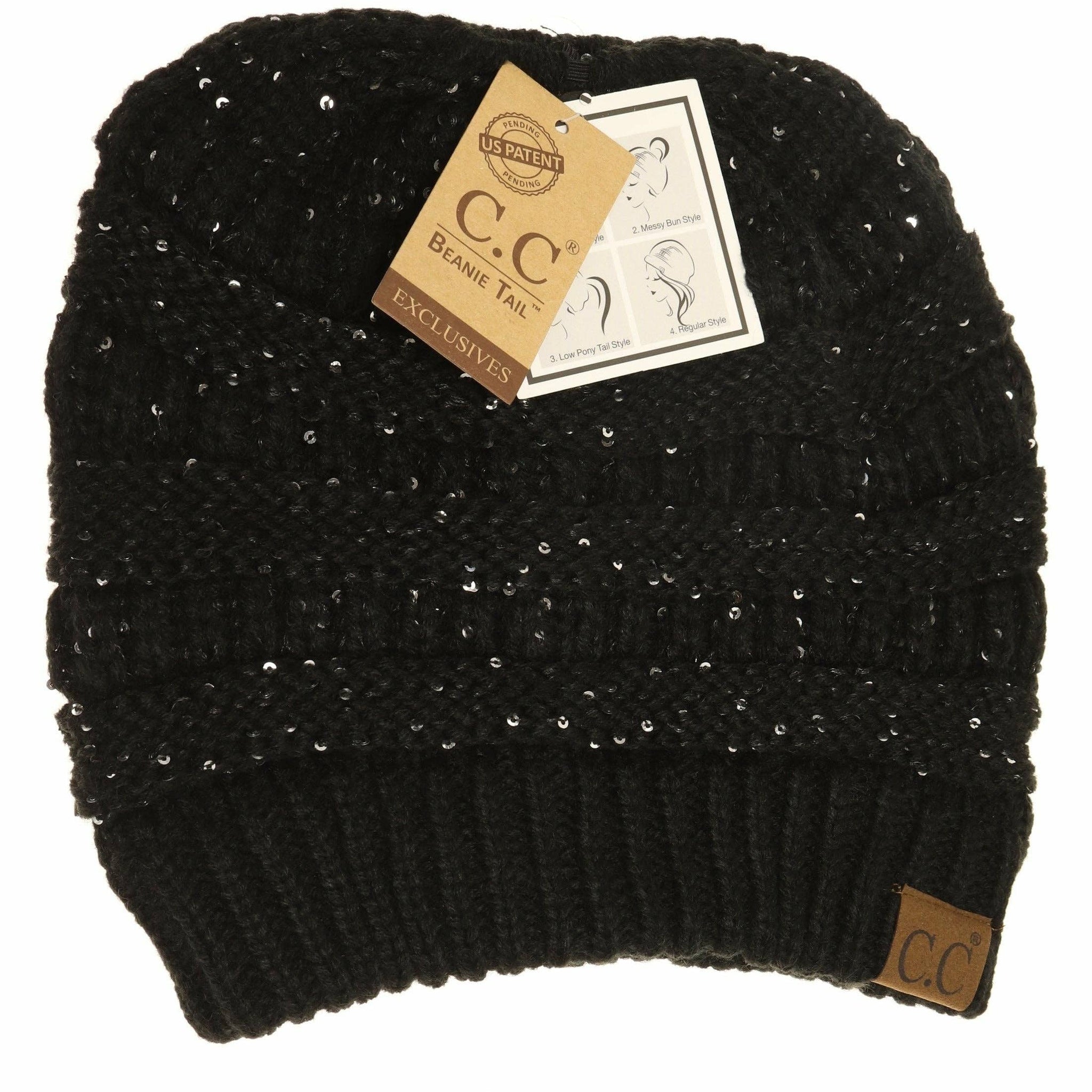 C.C Beanie - Sequin CC Beanie Tail Beanie MB730