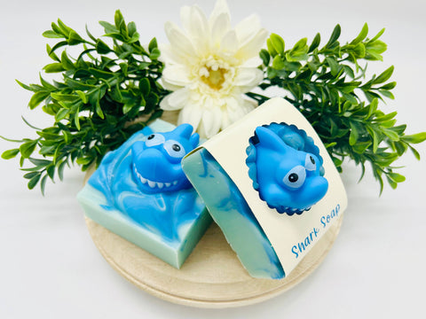 SARATOGA NATURAL BODY CARE LLC - Shark Handmade Soap Bar for Kids VEGAN COLD PROCESS
