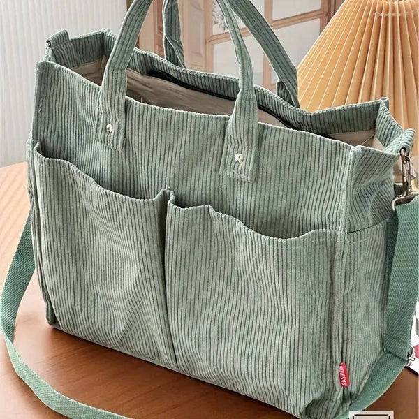 Kate Tuesday Jewelry - Fall Corduroy Tote Bags