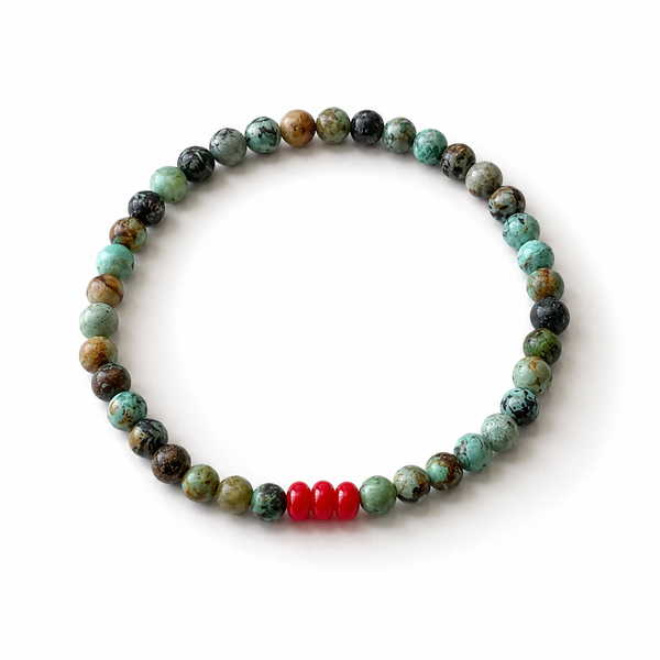 Batu Suci Handmade Jewelry - Find Three Bracelet  |  African Turquoise Mindful Bracelet