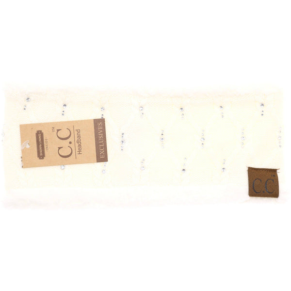 C.C Beanie - Rhinestone CC Fashion Headband for Women