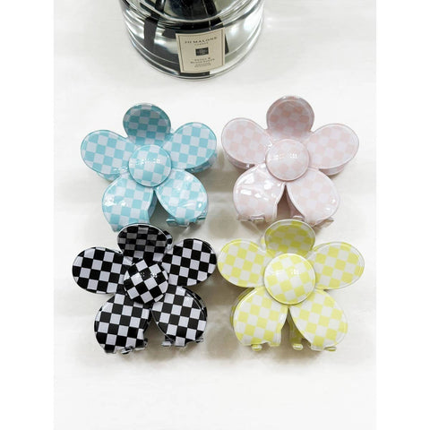 Love and Repeat - Checkered Daisy Hair Claw Clip