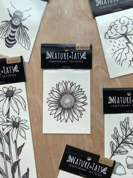 NatureTats - Sunflower Temporary Tattoo