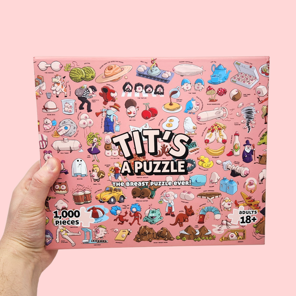Sleazy Greetings - Tit's A Puzzle - Funny Boob Themed 1000 Piece Jigsaw Puzzle