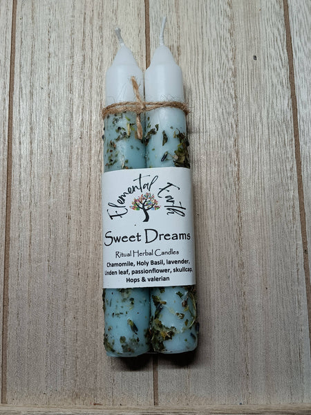 Elemental Earth Shop - Sweet Dreams Herbal 6 inch Candles