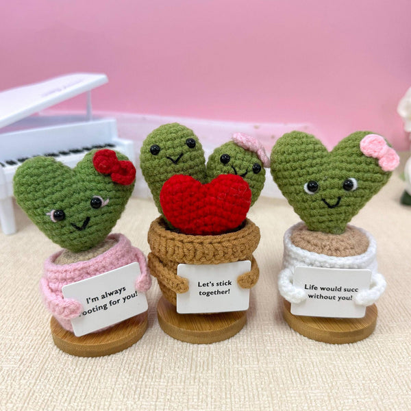 TOMOPOD LLC - Crochet Valentines Flower/Cactus Plant/ Rose/Succulent