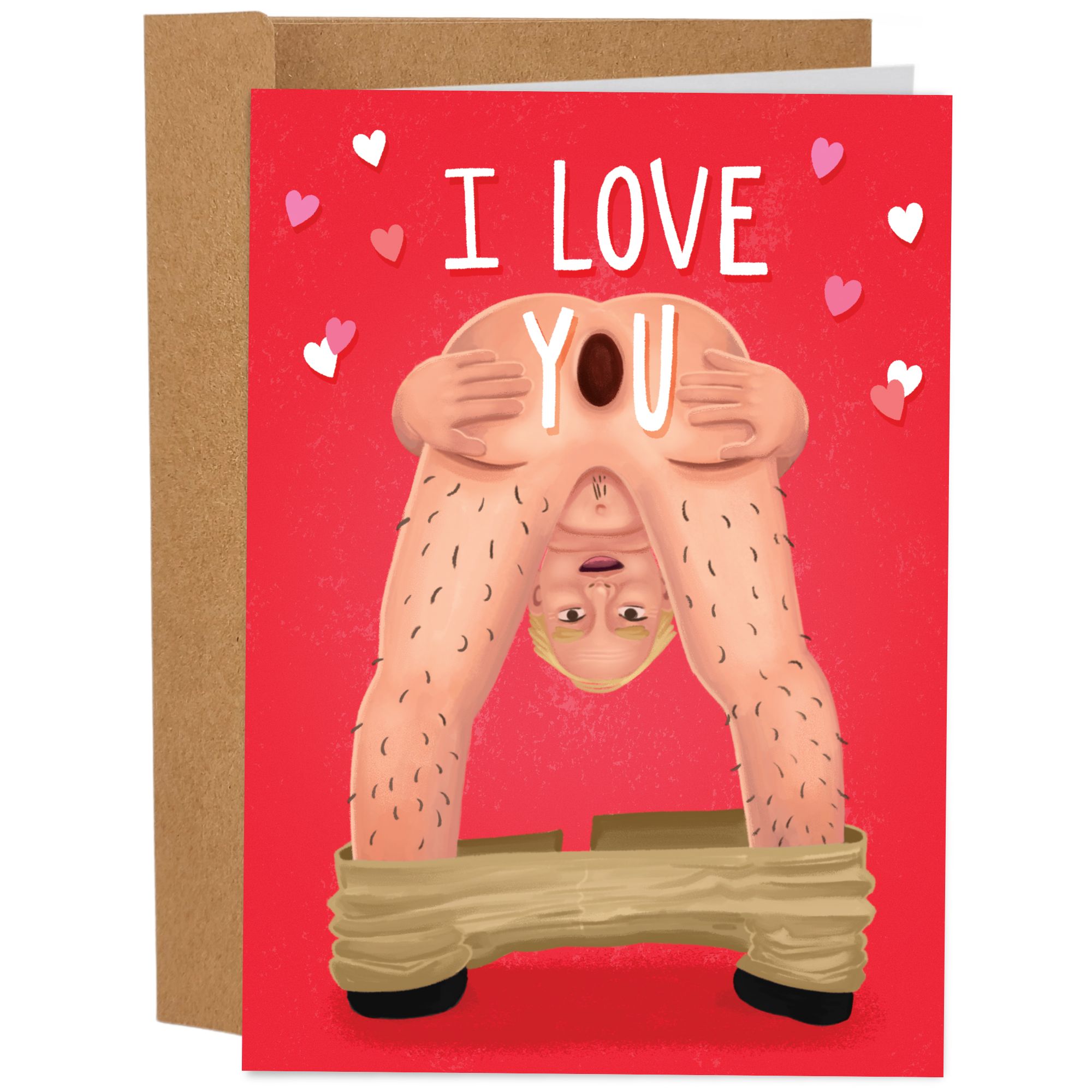 Sleazy Greetings - I Love You Butt - Funny Valentine's Day Card
