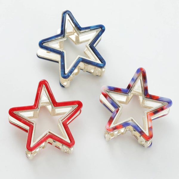 Adorro - Americana Star Metal Claw Clip - Small