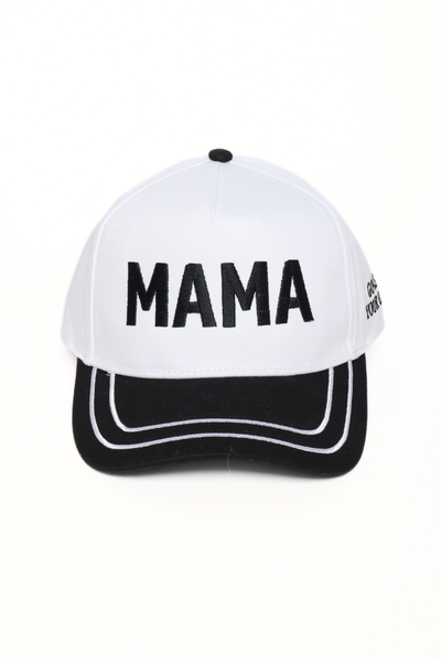 MAMA GO ASK YOUR DAD Embroidered Double Stitch Two Tone Cap