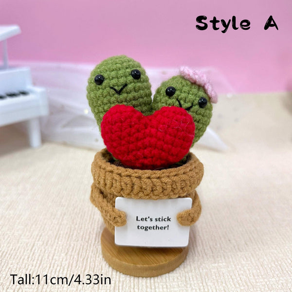 TOMOPOD LLC - Crochet Valentines Flower/Cactus Plant/ Rose/Succulent