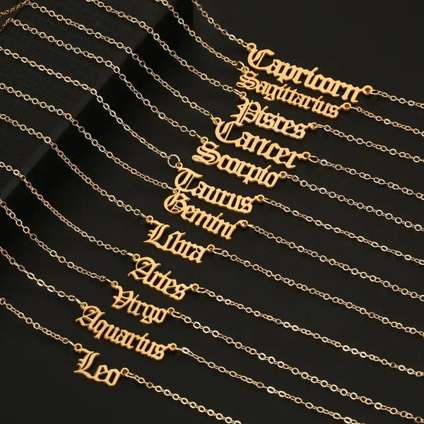 Sweet Cherry Sky - Horoscope Constellation Necklace in Gold and Silver