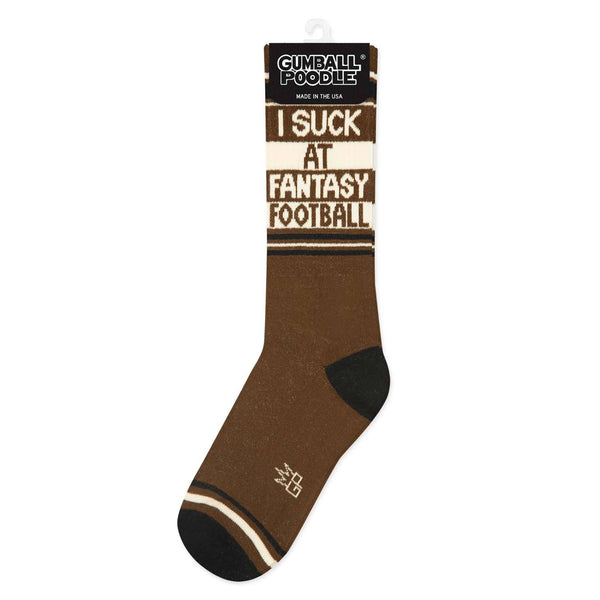 Gumball Poodle - I Suck At Fantasy Football Gym Crew Socks