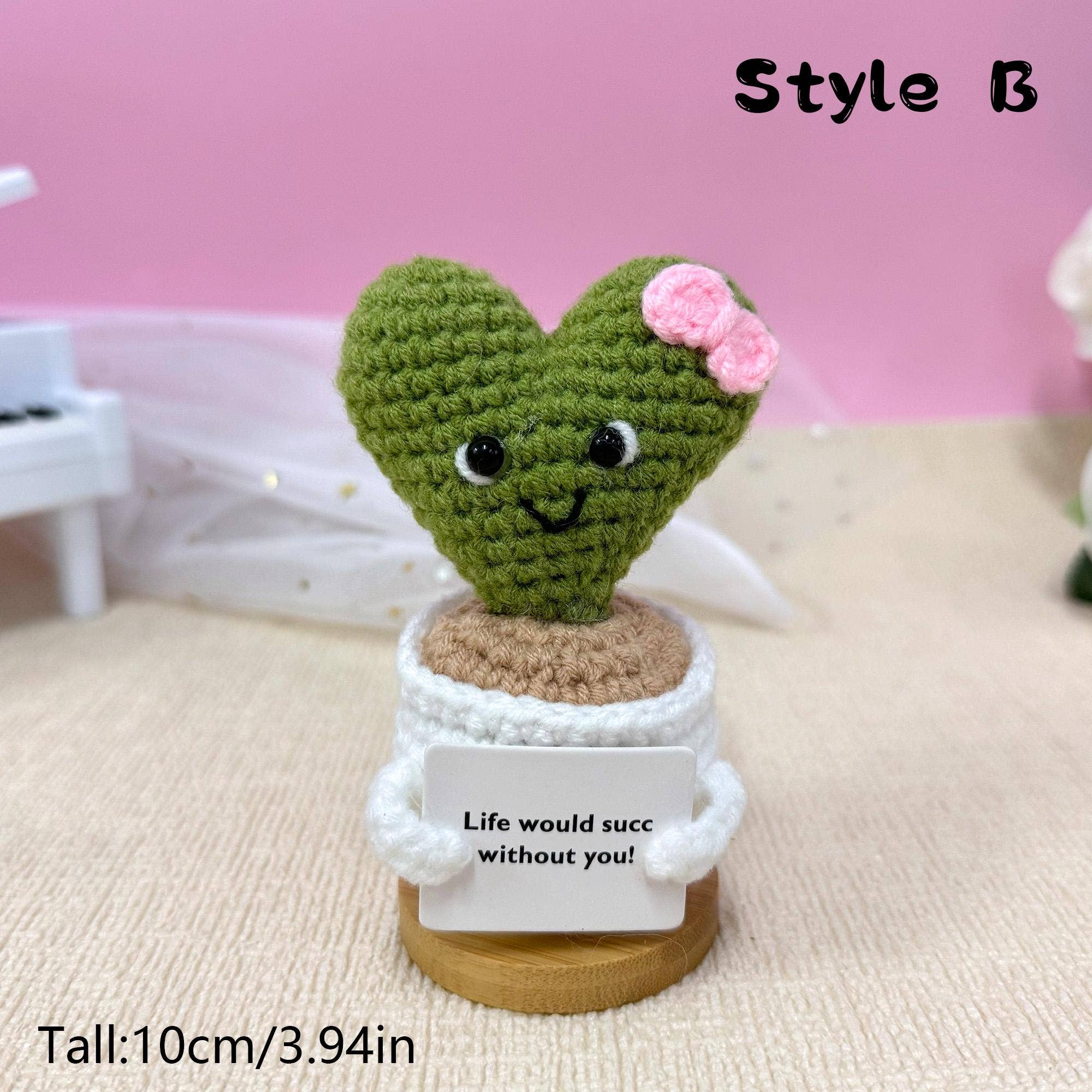 TOMOPOD LLC - Crochet Valentines Flower/Cactus Plant/ Rose/Succulent