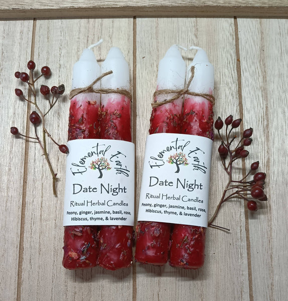 Elemental Earth Shop - Date Night Herbal 6 inch Candles