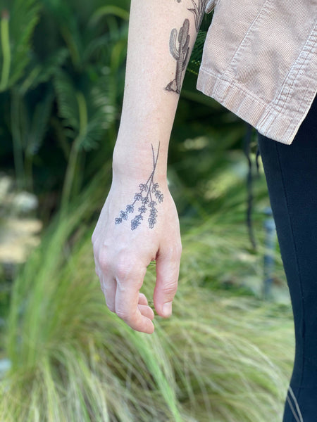 NatureTats - Lavender Twigs Temporary Tattoo