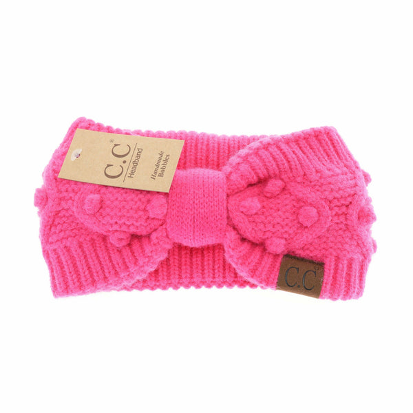 C.C Beanie - Bobble Knit C.C Head Wrap HW3836