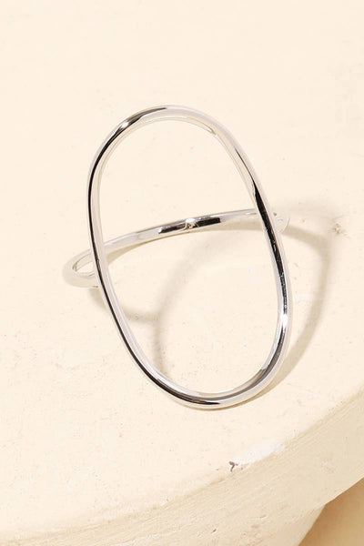 Anarchy Street - Curved Oval Minimalist Ring