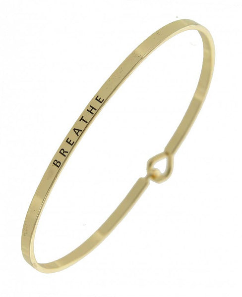 0011 PREMIERE - FR2769 BREATHE_3mm Inspired Message Brass Bangles
