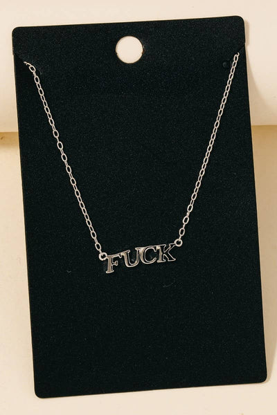 Anarchy Street - Fuck Print Charm Necklace