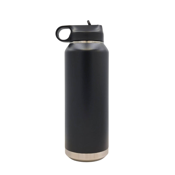 Mandala State Home Water Bottle - All 50 States Available: Idaho / Black