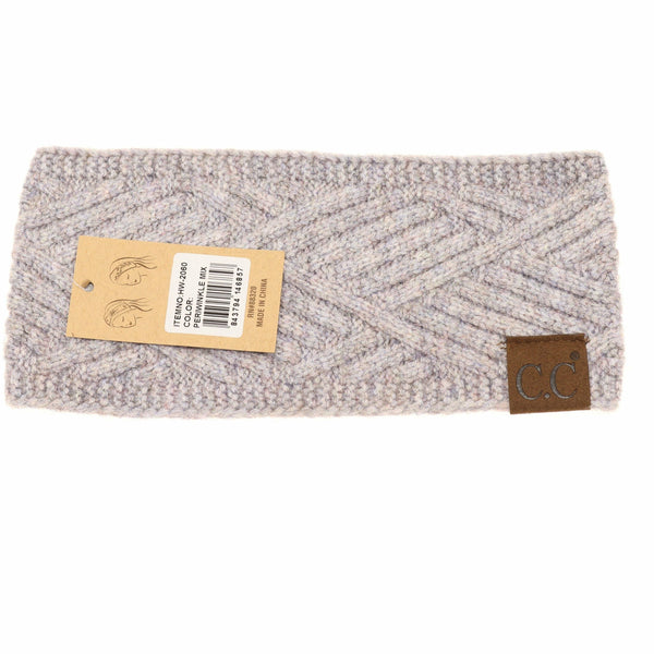 C.C Beanie - Diagonal Criss-Cross Patterned Fashion Headband for Women