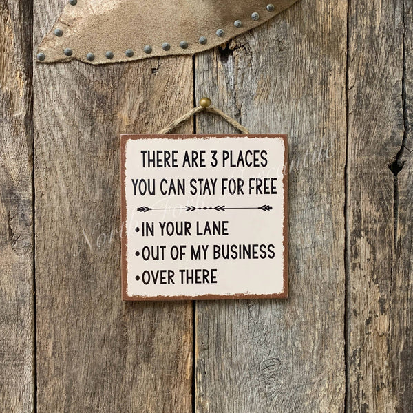 North Fork Mercantile - There Are Three Places You Can Stay For Free, Office Sign