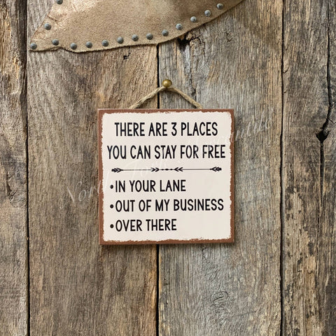 North Fork Mercantile - There Are Three Places You Can Stay For Free, Office Sign