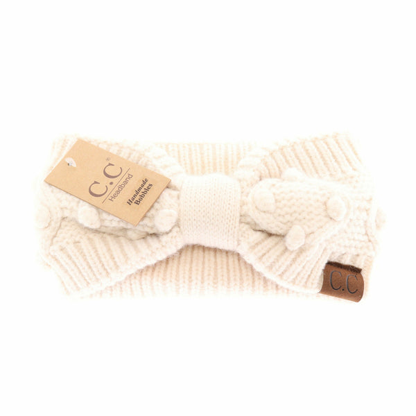 C.C Beanie - Bobble Knit C.C Head Wrap HW3836