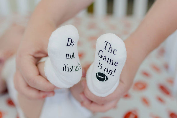 Dorothy’s Reason - Do Not Disturb The Game is on Football Baby Socks | Sports