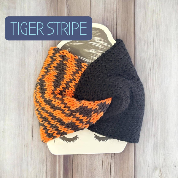 The Pawfect Accessory - Tiger Stripe Knit Twist Headband | Cincinnati Team Spirit