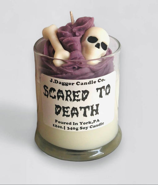 J Dagger Candle Co. - Skeleton Themed Halloween Soy Dessert Candles: 8oz.