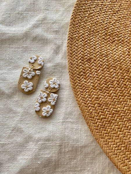 Terra Made - Retro mellow yellow dangle earrings