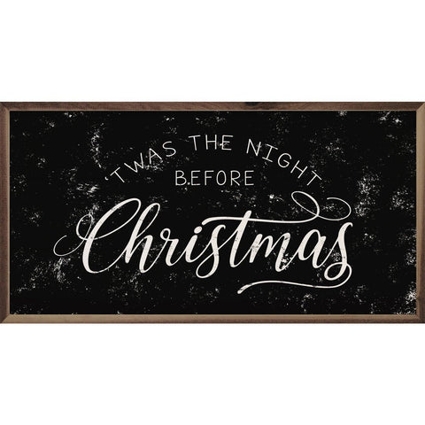 Kendrick Home - Twas The Night Before Christmas Sign in White on Black