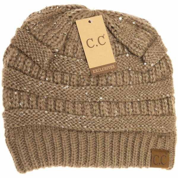 C.C Beanie - Sequin CC Beanies HAT730