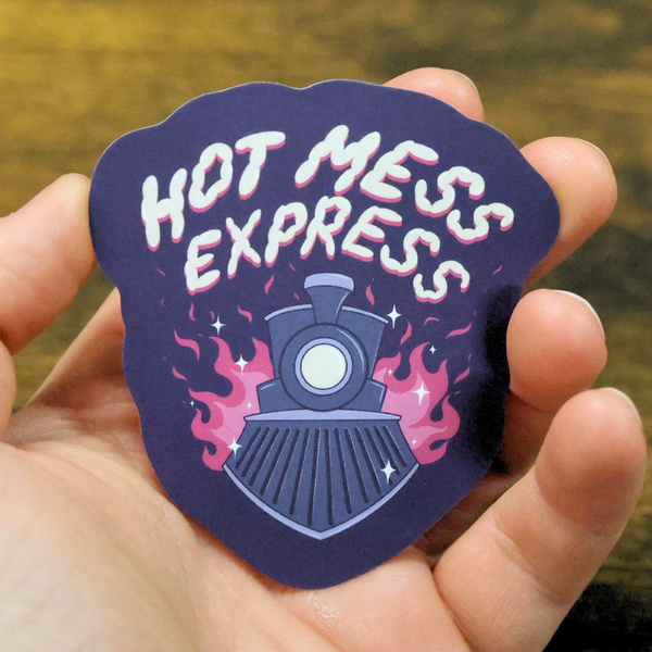 Sleazy Greetings - Hot Mess Express Funny Vinyl Sticker