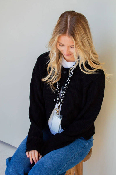 Shop Andi - Onyx Floral Lanyard