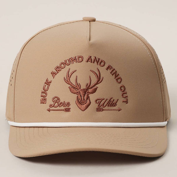 Fashion City - Buck Around And Find Out Embroidered Premium Trucker Hat