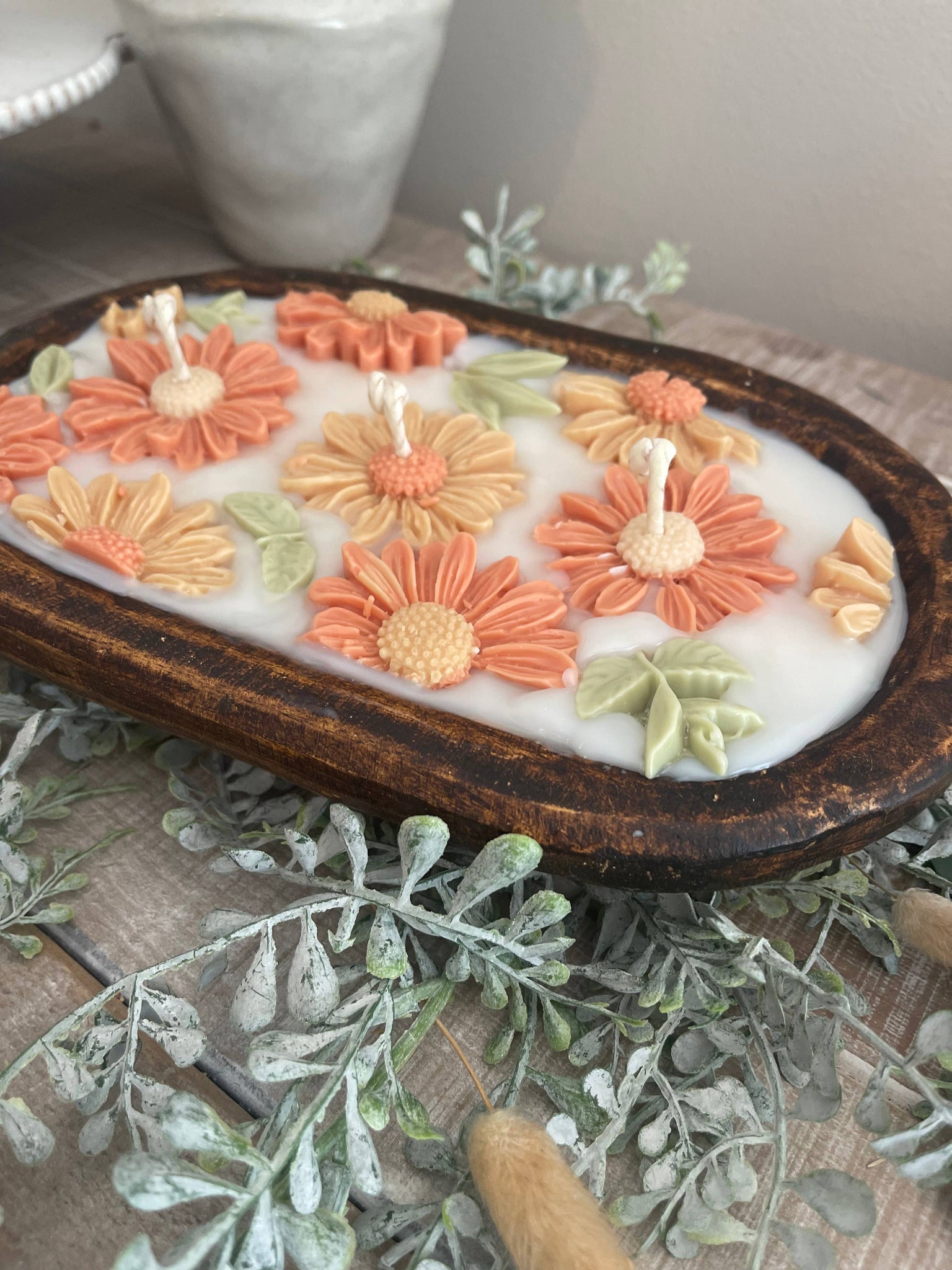 Luna Jane Co. - Fall Daisy Dough Bowl Candle: Fall Festival