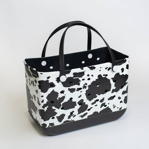 American Farm Company - Cow Print Beach Rubber Durable Tote Bag